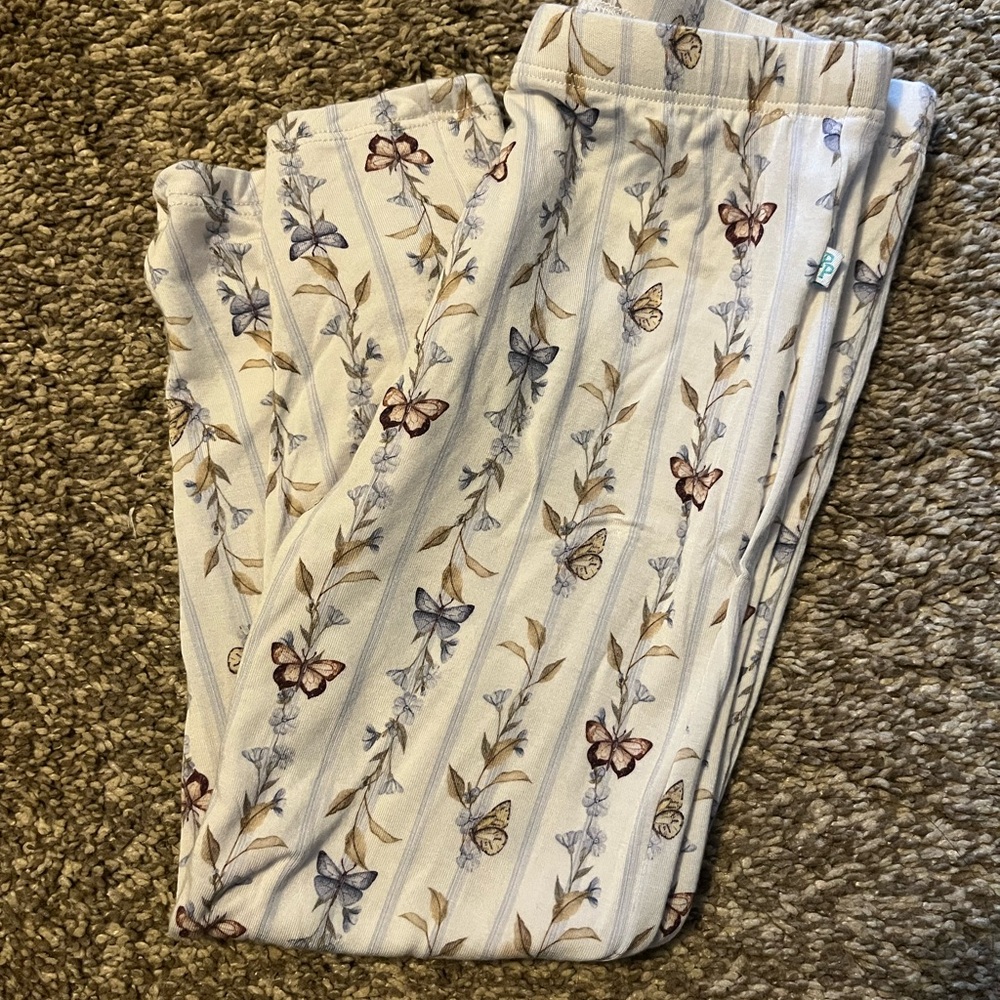 Posh Peanut Butterfly and Floral Print Pants
